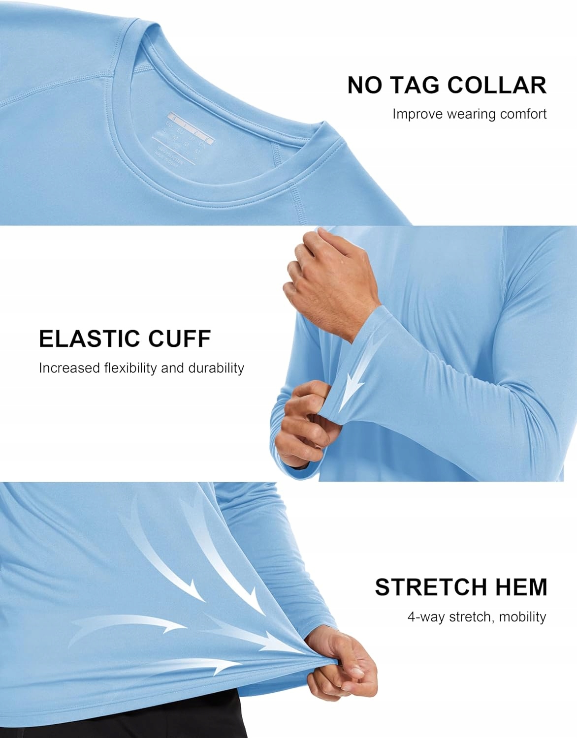 MĘSKA KOSZULA Z DŁUGIM RĘKAWEM UPF 50 OCHRONA PRZECIWSŁONECZNA UV Rozmiar L