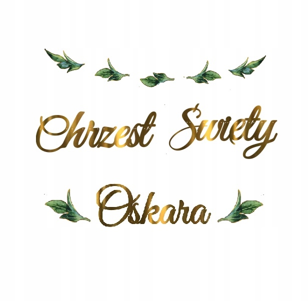 BANER GIRLANDA dekoracje P2 na CHRZEST + IMIĘ