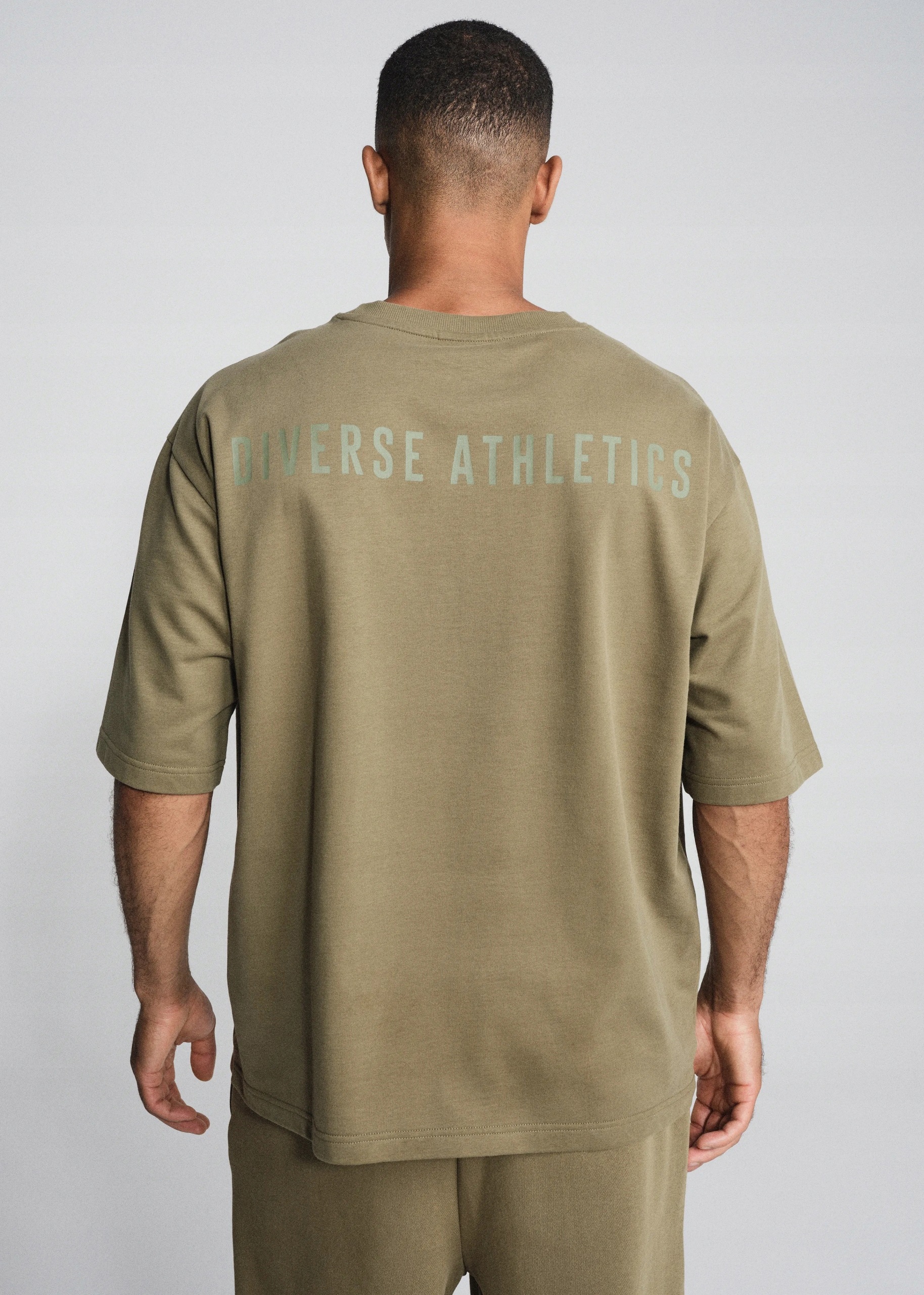 Koszulka męska T-shirt z nadrukiem Diverse Ath T3 265 Khaki XXL
