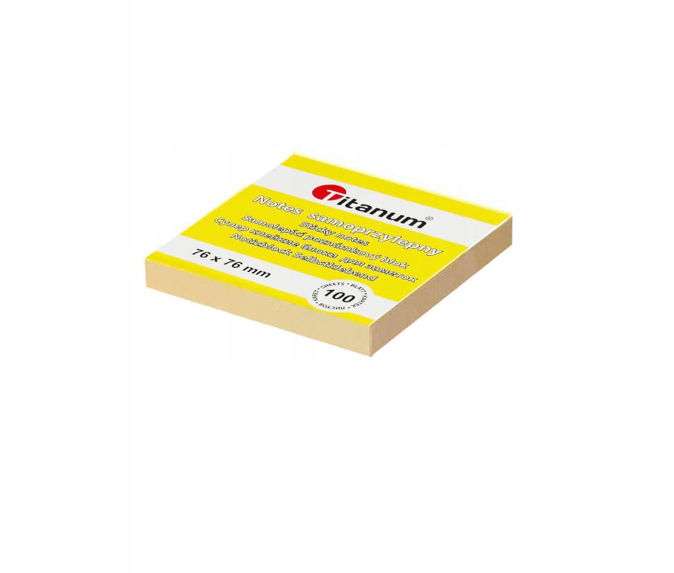 

Karteczki samoprzylepne notes 76x76mm 100k żółte