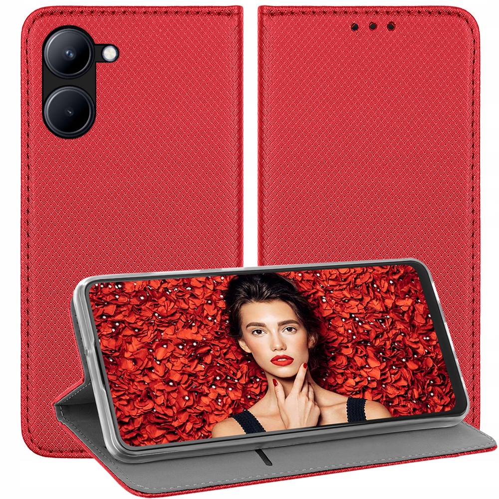 

Etui Smart Magnet Szkło 9H do Realme C33