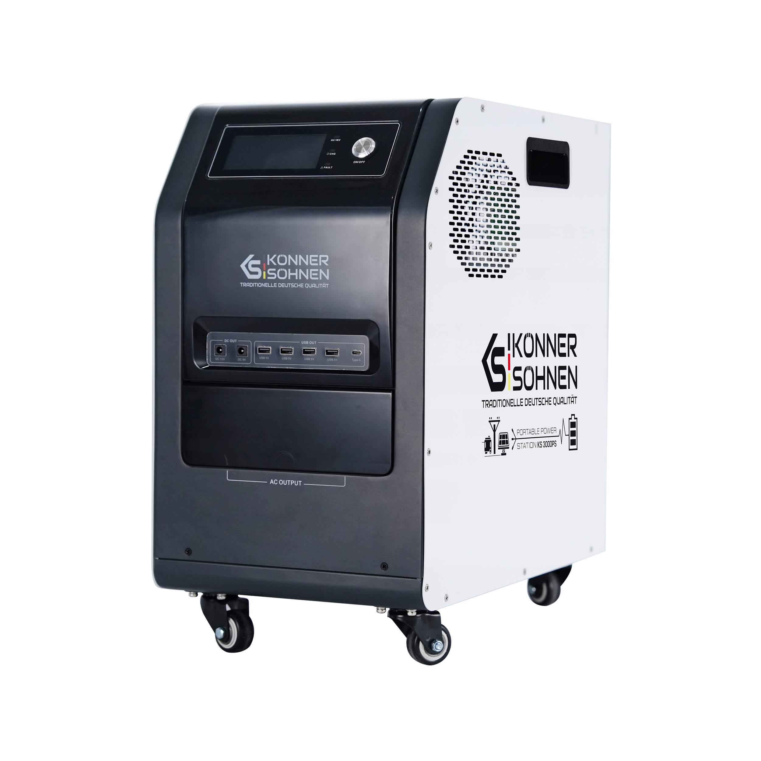 Přenosná napájecí stanice Könner & Söhnen – 3000 W – 125 Ah 3200 Wh