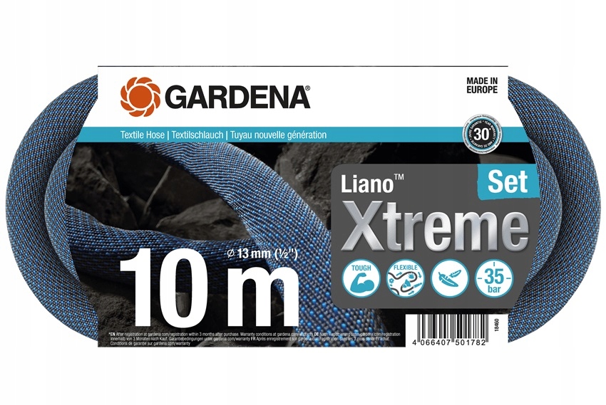 

Gardena Wąż tekstylny Liano Xtreme 10 m zestaw