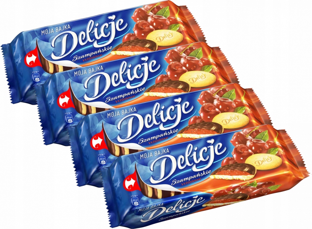 Ciastka Delicje Szampańskie Wiśniowe 147G x24