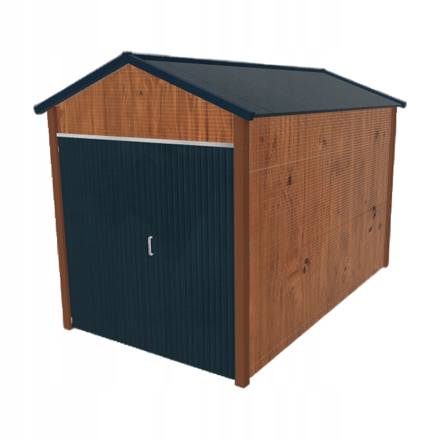 Domeček na nářadí 2x3.5 m, sedlový, zlatý dub