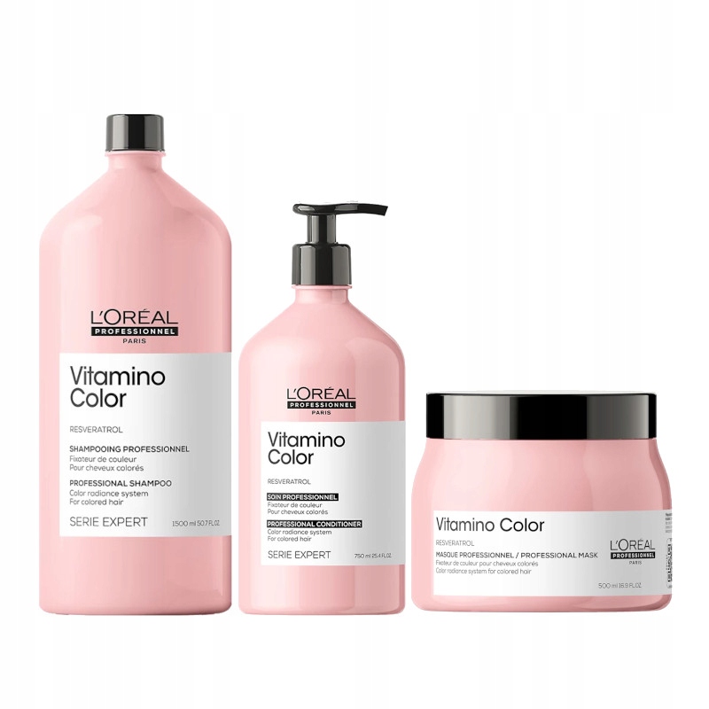 Loreal Vitamino Color šampon 1500 ml kondicionér 750 ml maska 500 ml