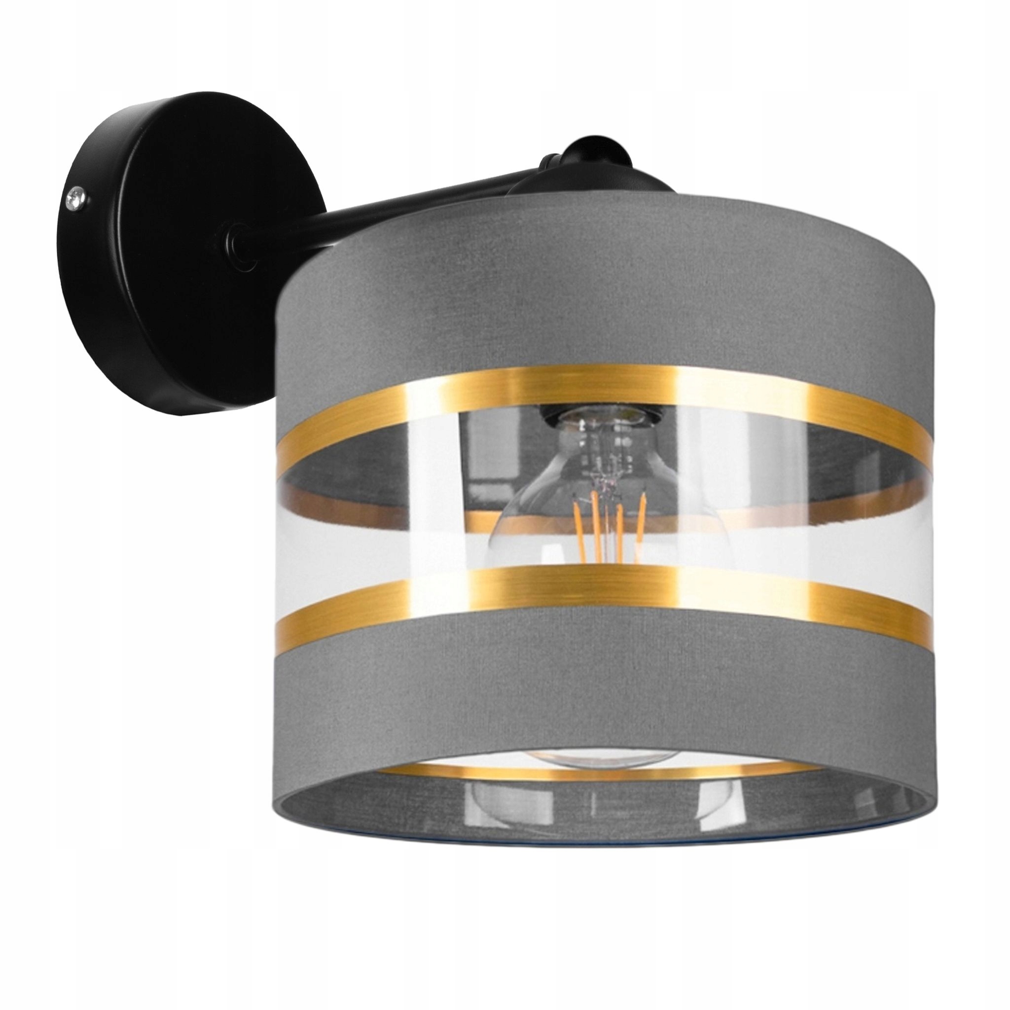 

Lampa Kinkiet ścienny Stały E27 Abażur paski 20cm