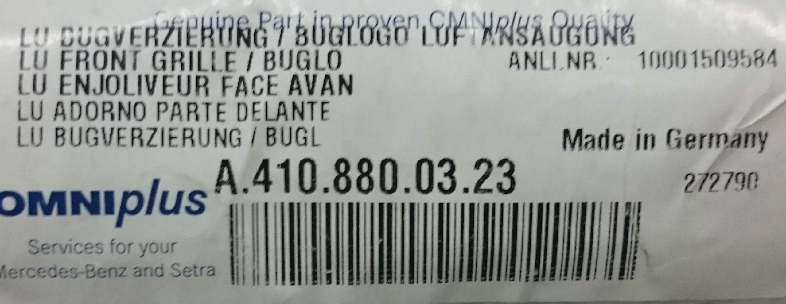 SETRA listawa atrapy Typ samochodu Autobusy