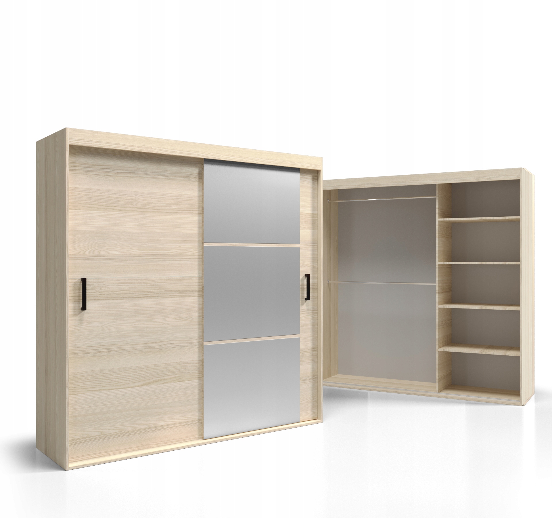 Posuvná skříň Na Míru se zrcadlem 170x245 Police Tyč VSZ87 O-sofa