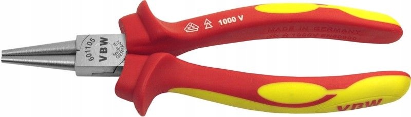 Szczypce 160mm 1000V okrągłe (oczko) izolowane VBW