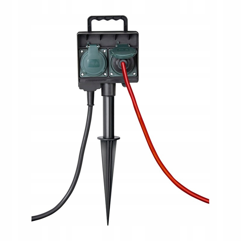 Gniazdo Ogrodowe Zewnetrzne Z Grotem 10m Wbijane Elektryczne 230V 16A Grot