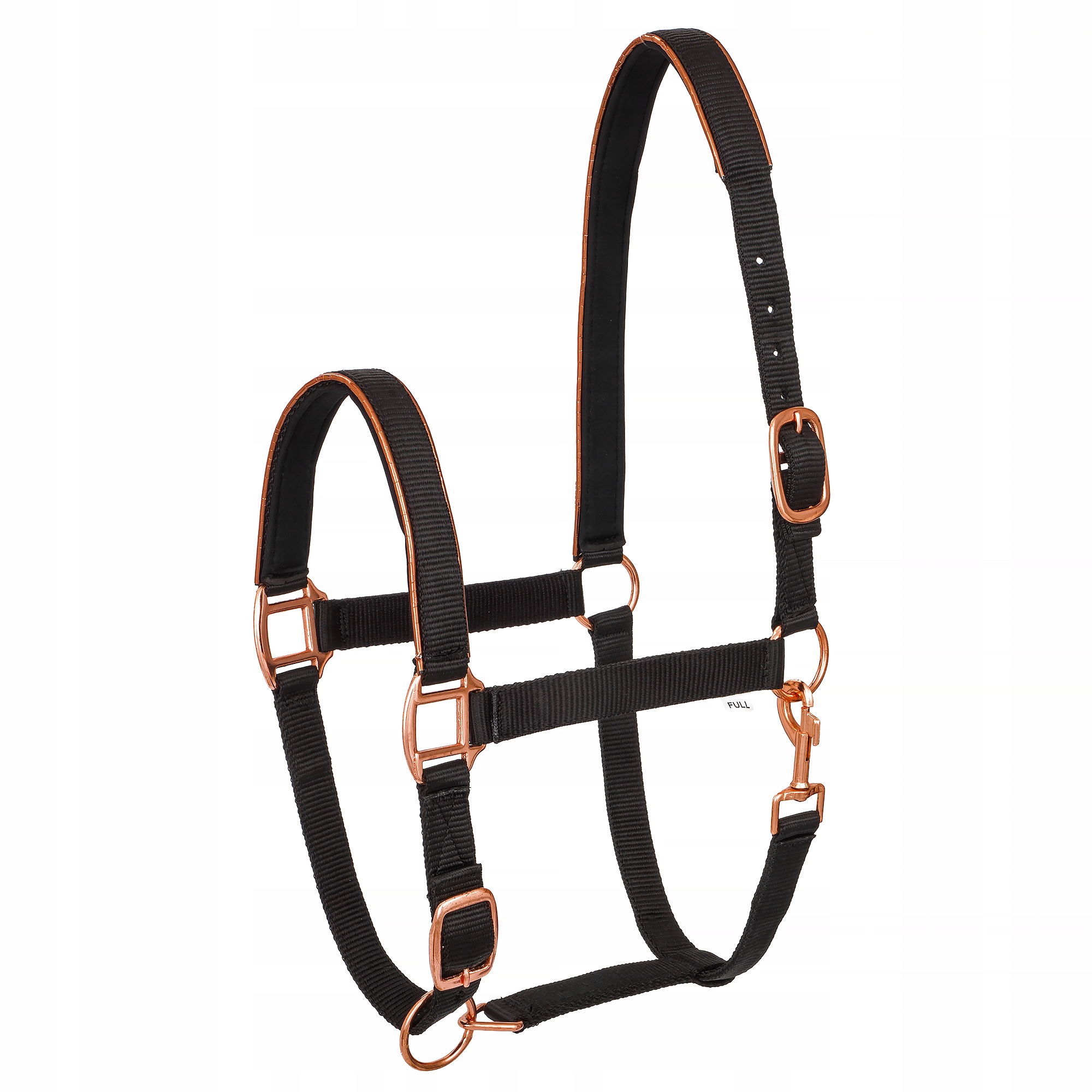 Kantar dla konia Start Neoprene podszyty neoprenem czarny/rosegold Full