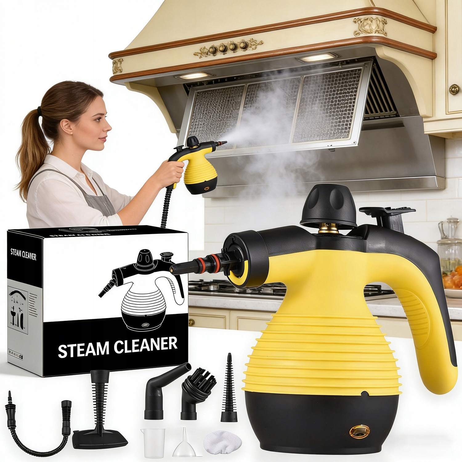 Parní Čistič Tlakový Čistič 1050 W Na Čalounění Okenních Spár 3 Bar 350 ML