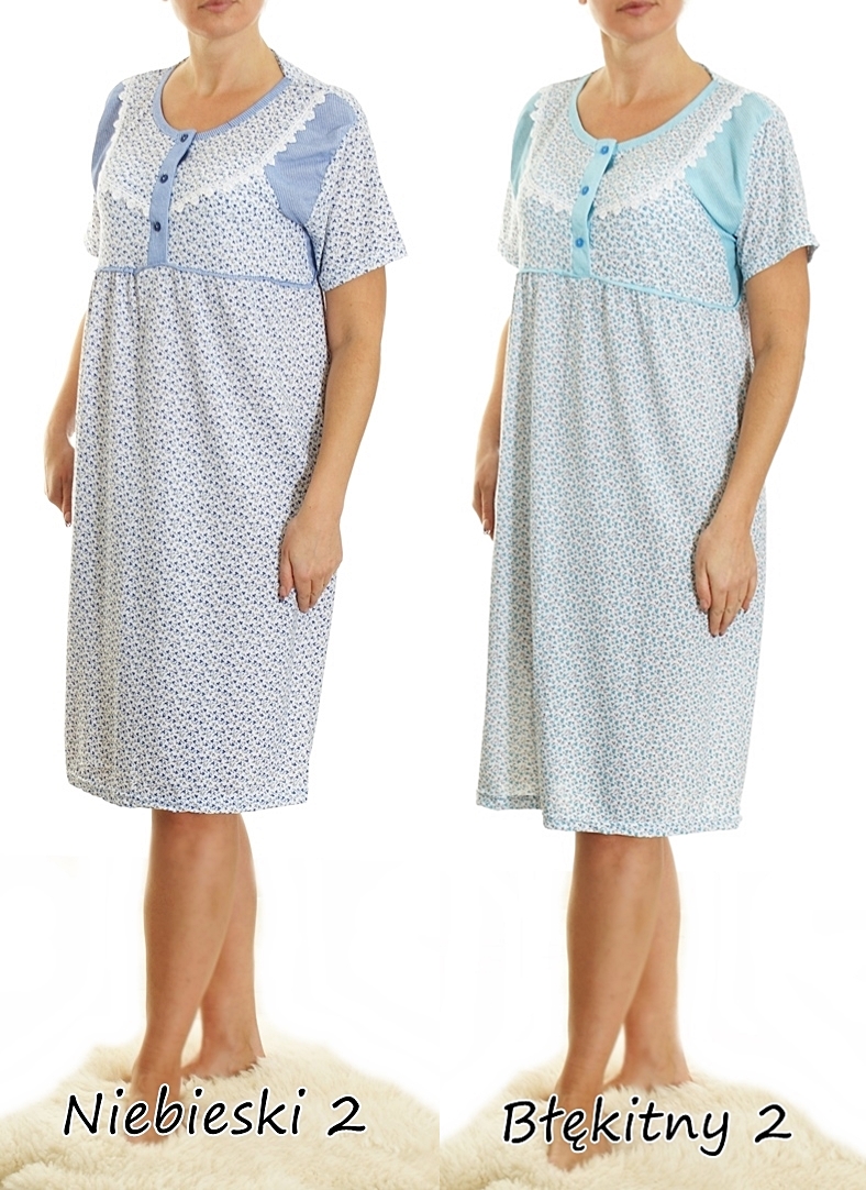 Koszula nocna wygodna bawełna ELA MEGA PLUS SIZE Rozmiar 3XL