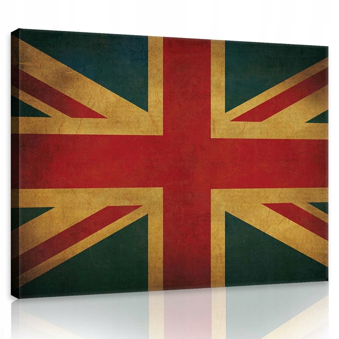 Obraz 100x75 Vintage Union Jack Industriální akcent do baru nebo kanceláře