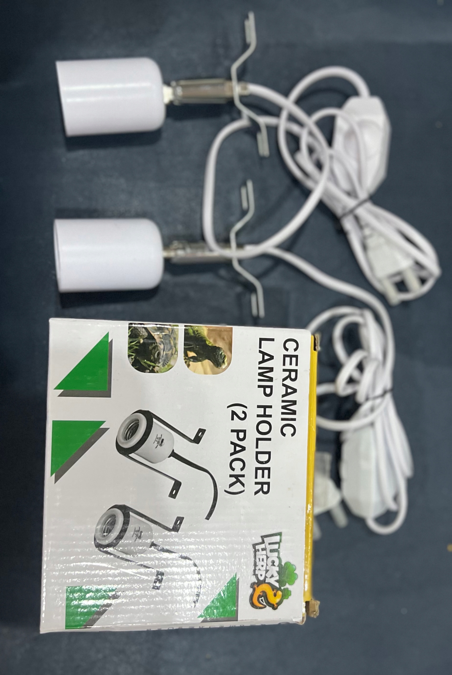 Lucky Herp zásuvka lampy, dvojitá lampa pro plazy,