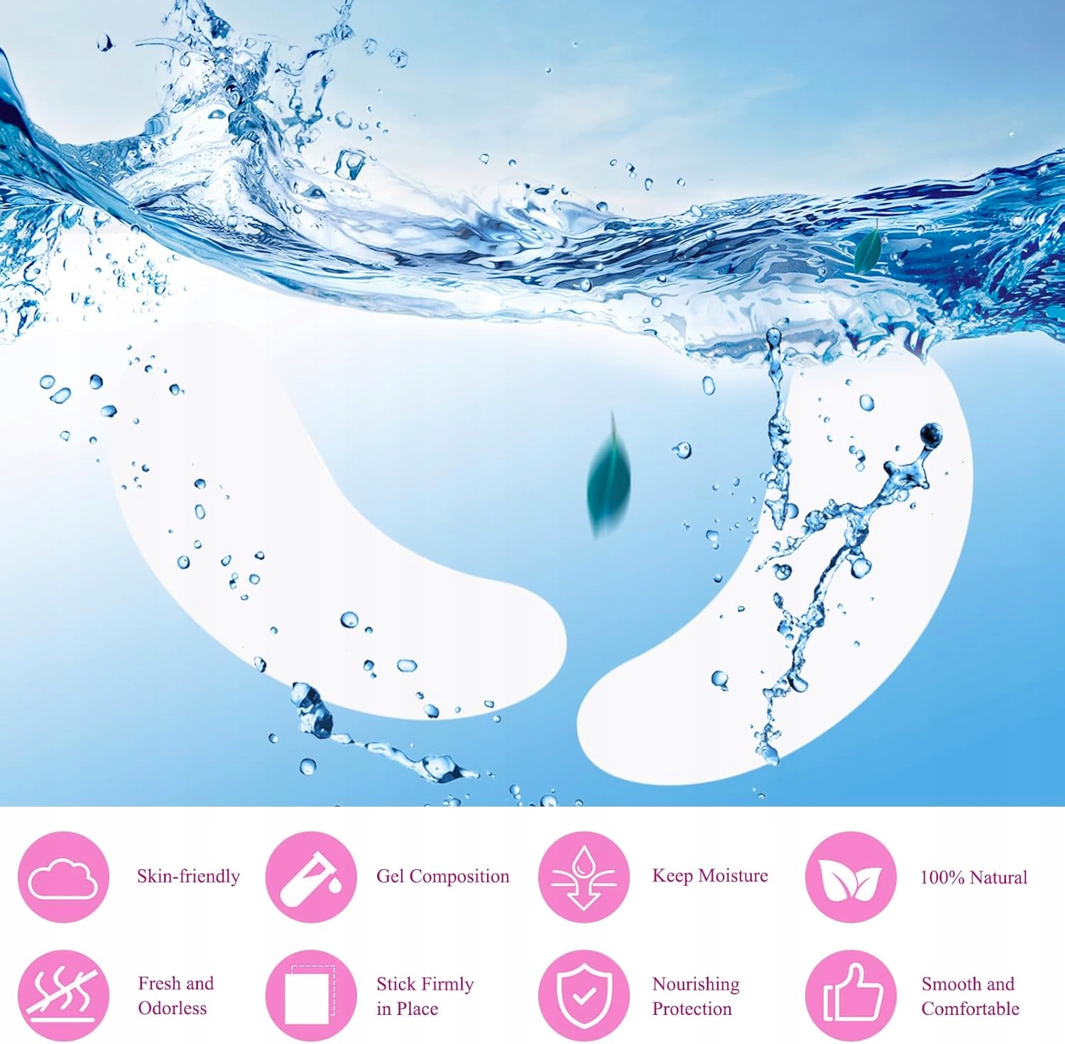 Náplasti Pod Oči Pro Prodlužování Řas 150 Párů Oboustranné Hydratační