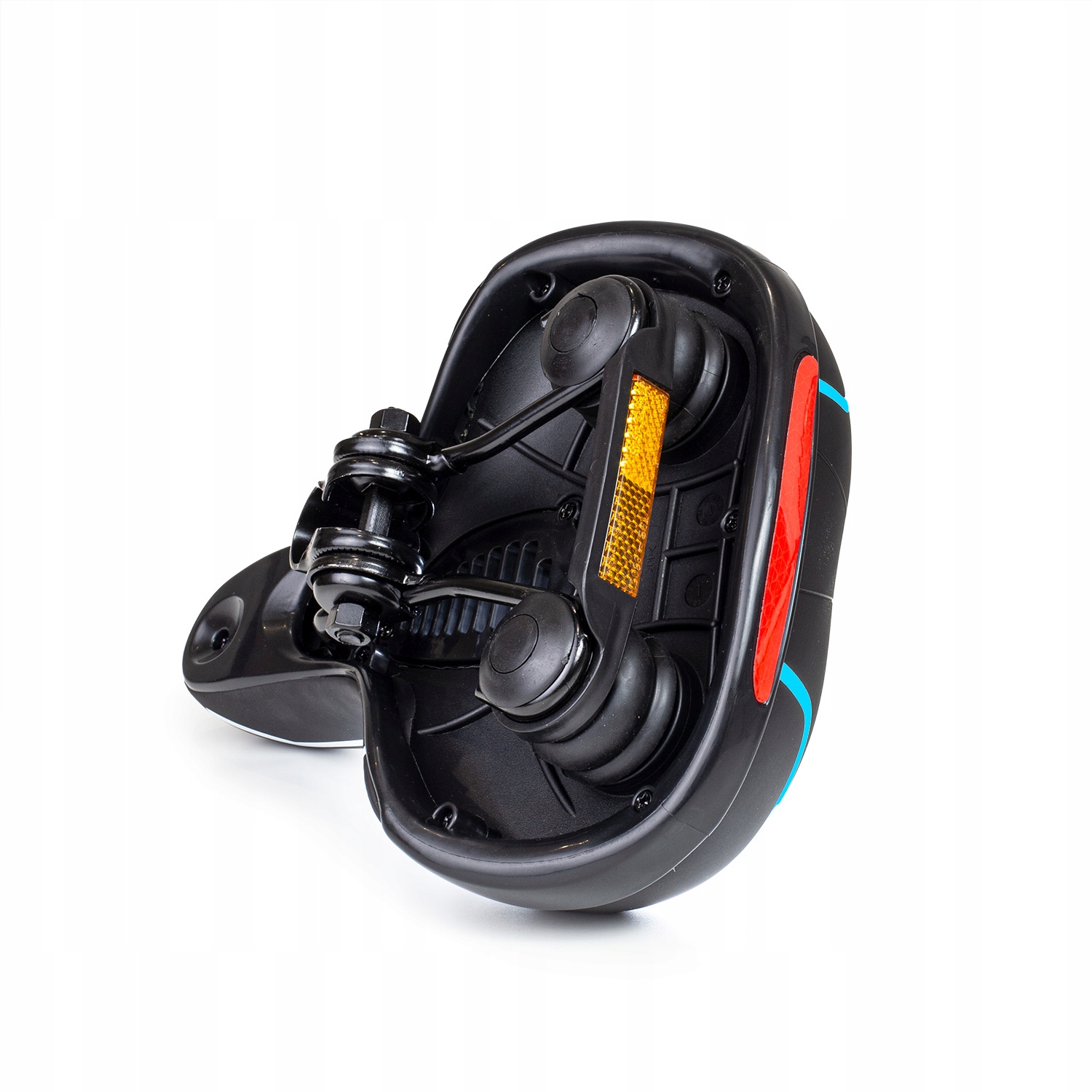 SIODEŁKO ROWEROWE Z WENTYLACJĄ SPORTOWE ANTYWSTRZĄSOWE SZEROKIE ODBLASKOWE Długość 255 mm