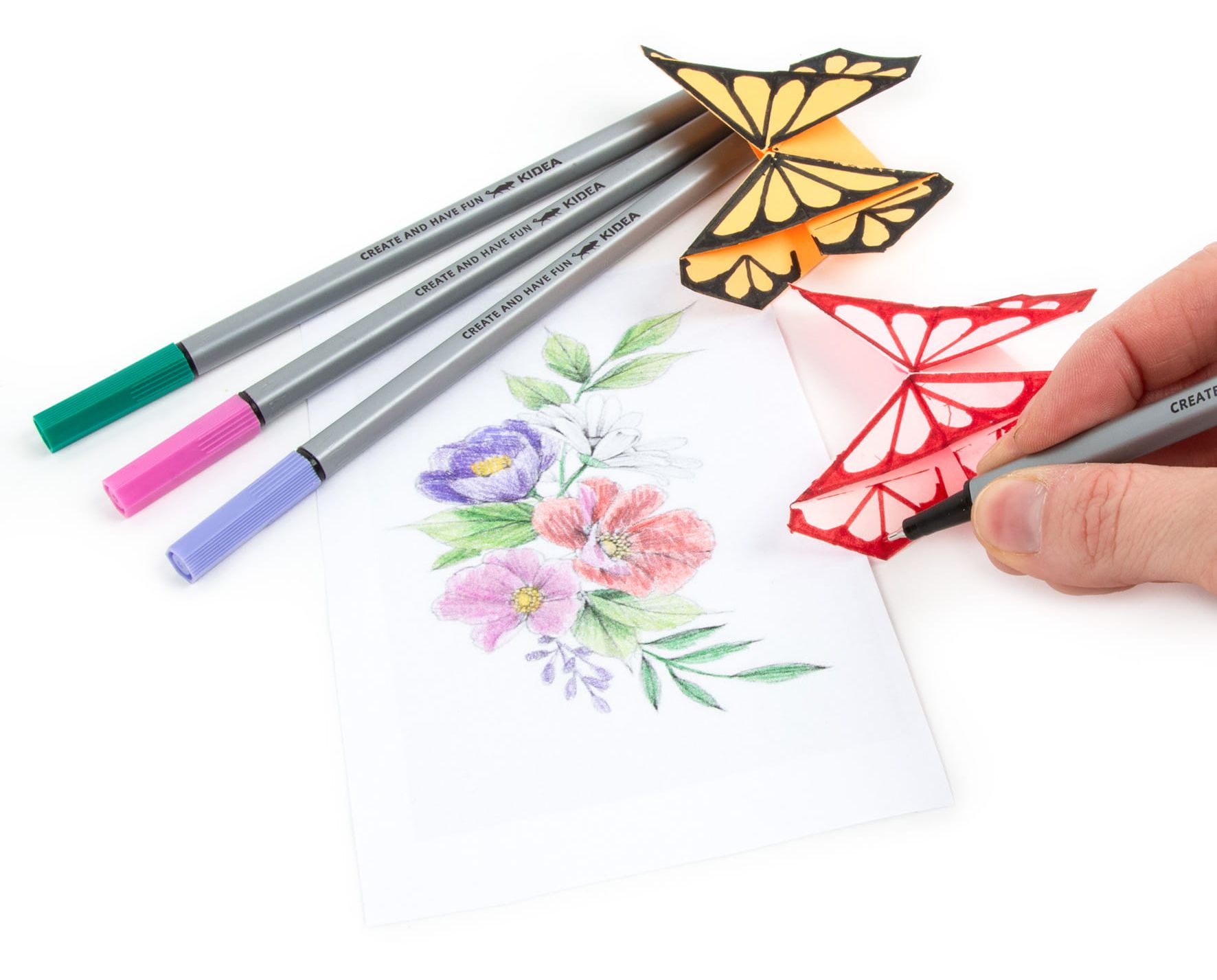 ZESTAW CIENKOPISÓW KOLOROWE CIENKOPISY KIDEA 24 KOLORY Marka Kidea