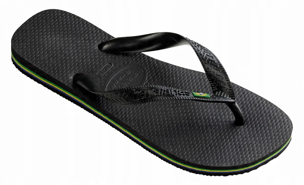 

Havaianas Brasil 43/44 Bra czarne klapki japonki