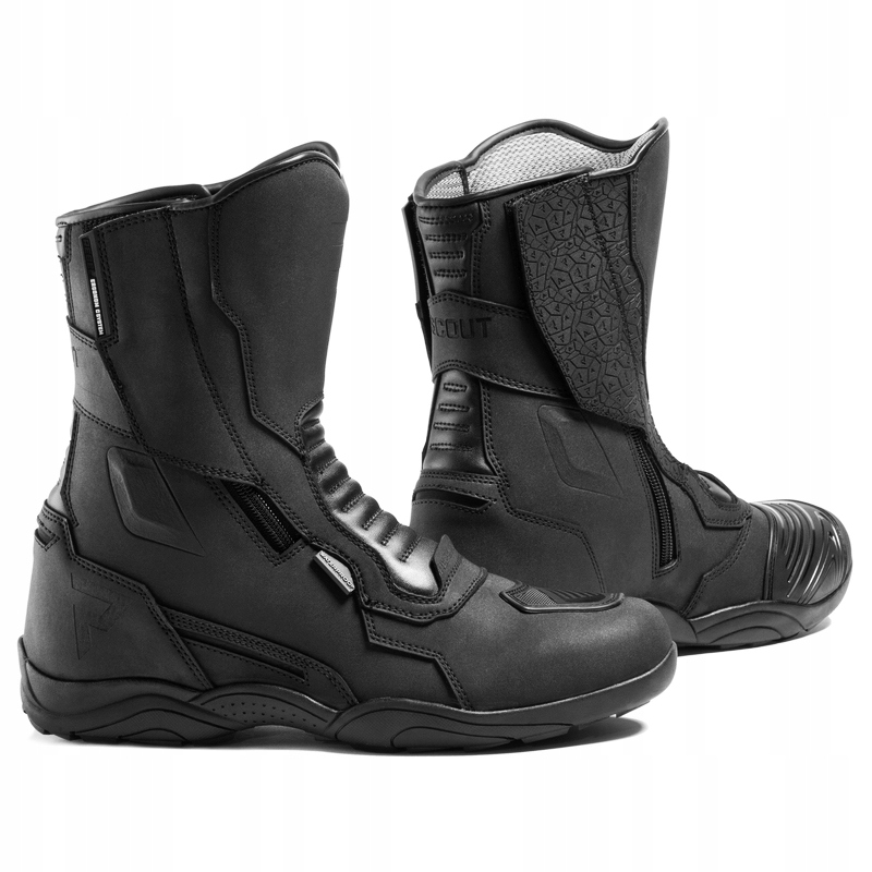 REBELHORN SCOUT TURYSTYCZNE BUTY MOTOCYKLOWE Z MEMBRANĄ HIPORA BLACK MAT 37