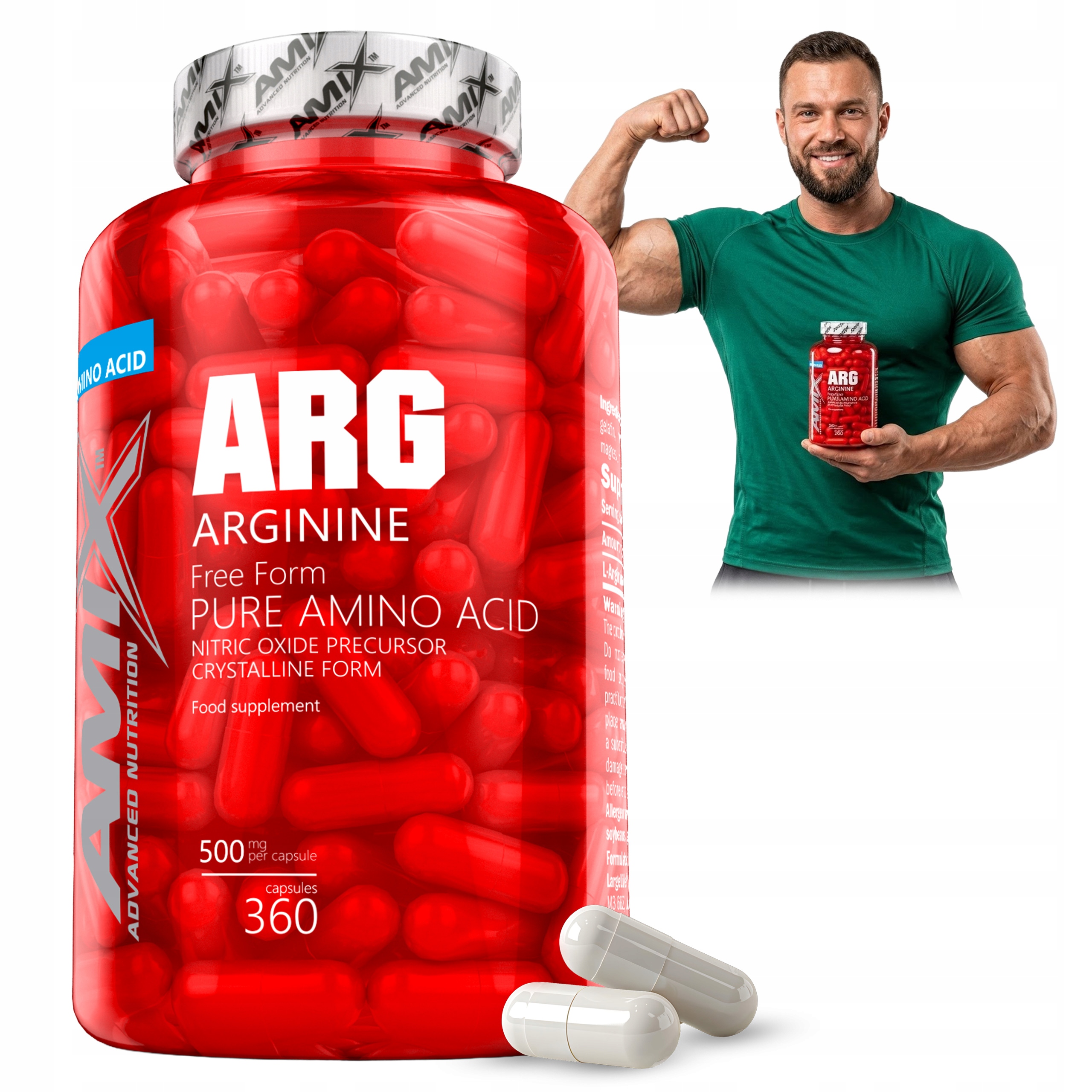 Arginin V Tabletách na pumpě – Nejsilnější forma L-argininu Amix 360k