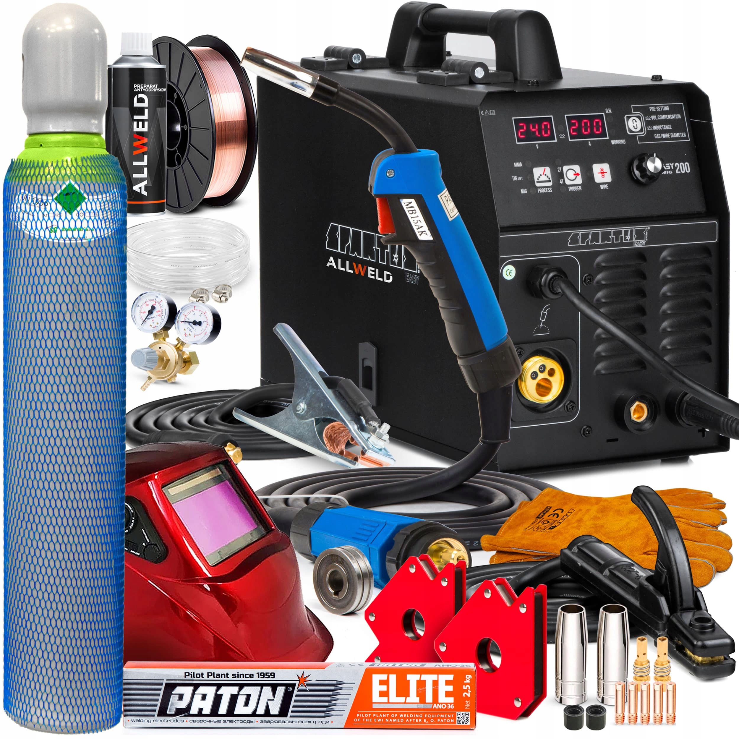 Invertorová Svářečka Spartus Easy Mig 200 Mma Tig 200A 230V Igbt Synergie