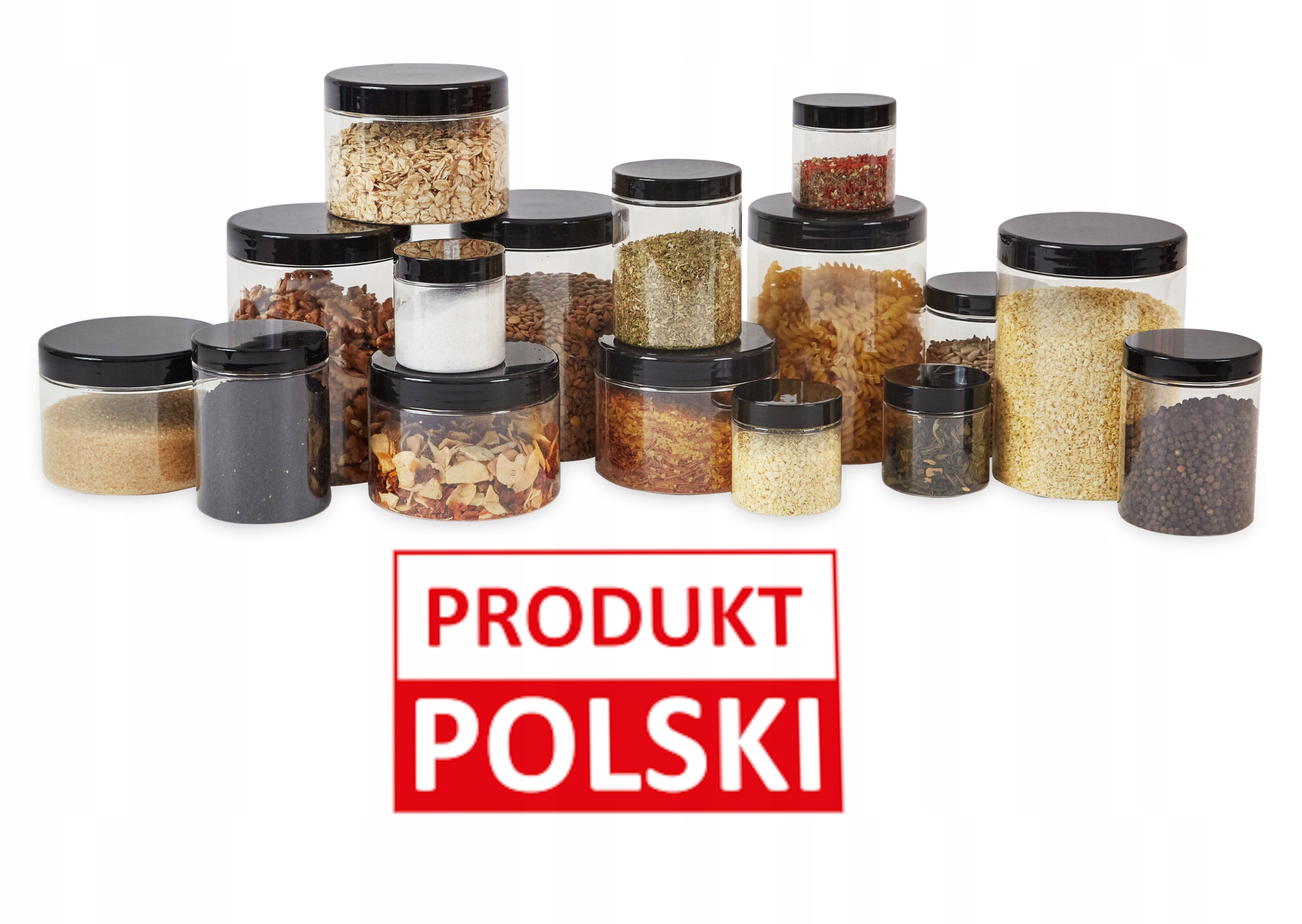 SŁOIK plastikowy 20 x 1,5 l na makaron musli mąke Pojemność 1.5 l