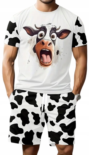 Vtipné Pyžamo Kráva Černobílé Záplaty Kravička Latinská Pánské Pyžamo L