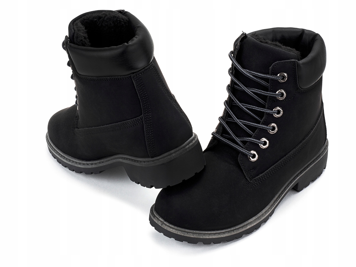 BUTY ZIMOWE DAMSKIE SPORTOWE OCIEPLANE ŚNIEGOWCE TRAPERY P4 Długość wkładki 28 cm