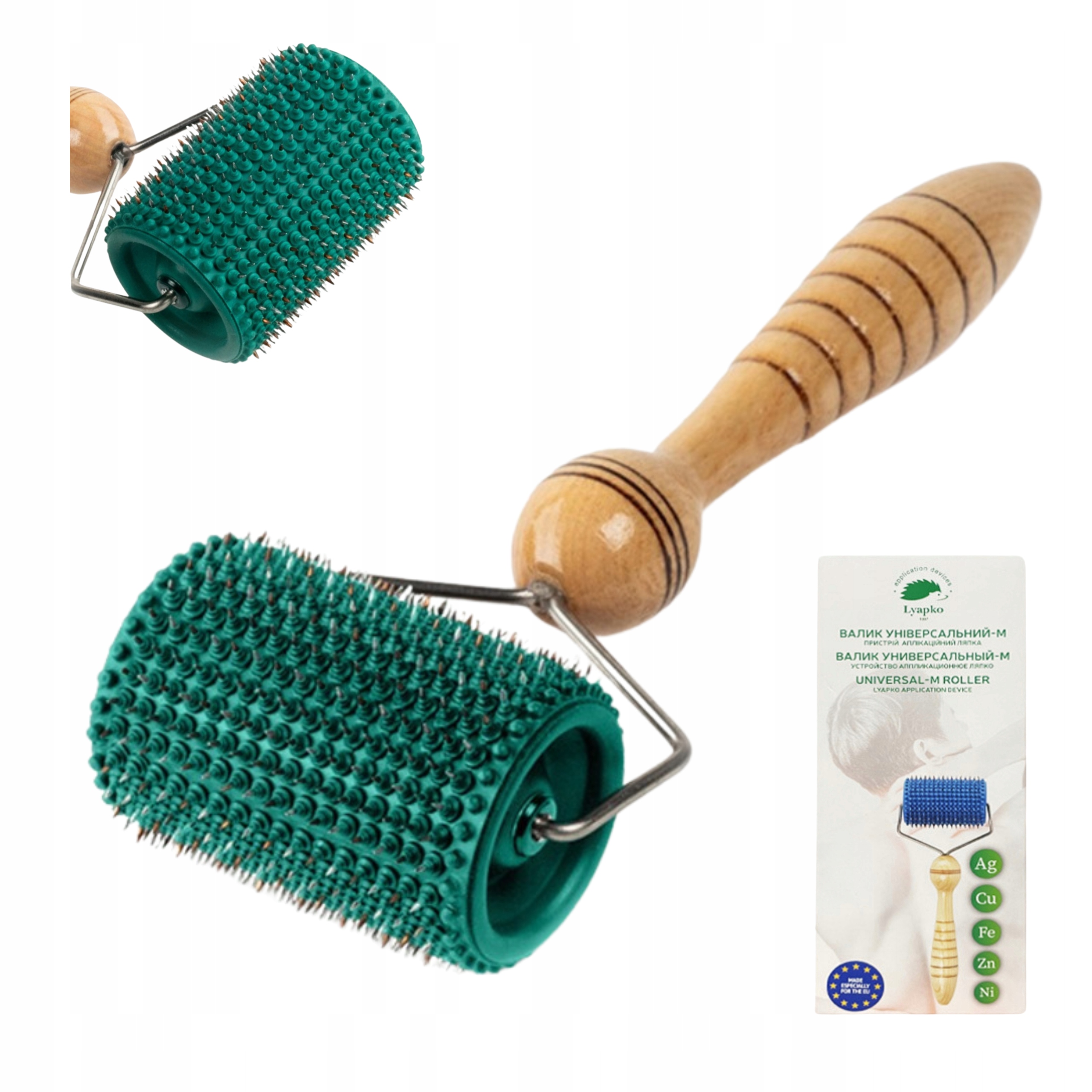 Wałek Do Masażu Uniwersalny Lyapko 3,5MM Masażer Z Igłami Zielony