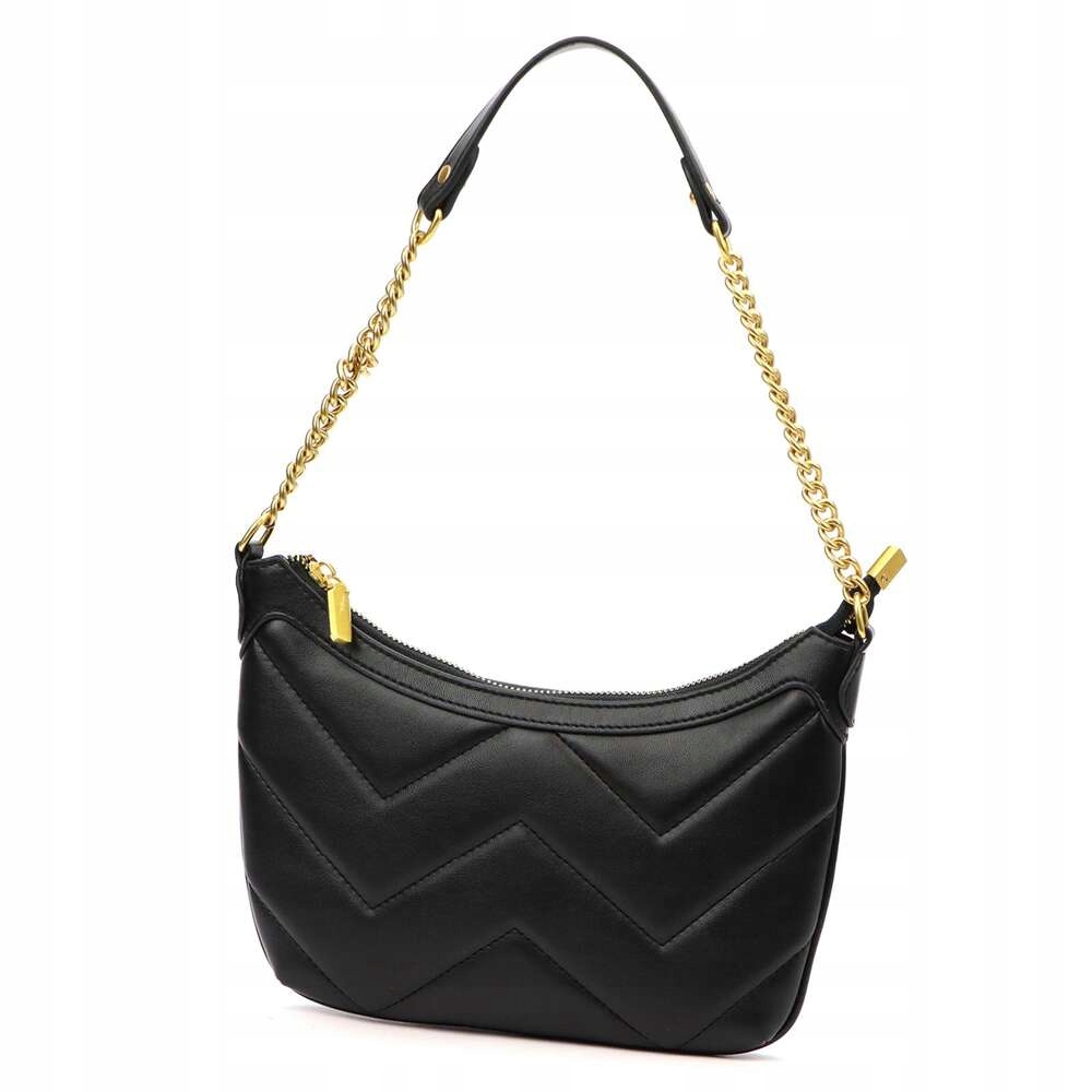Dámská kožená kabelka přes rameno Černá Juice 2508 Barva Černá