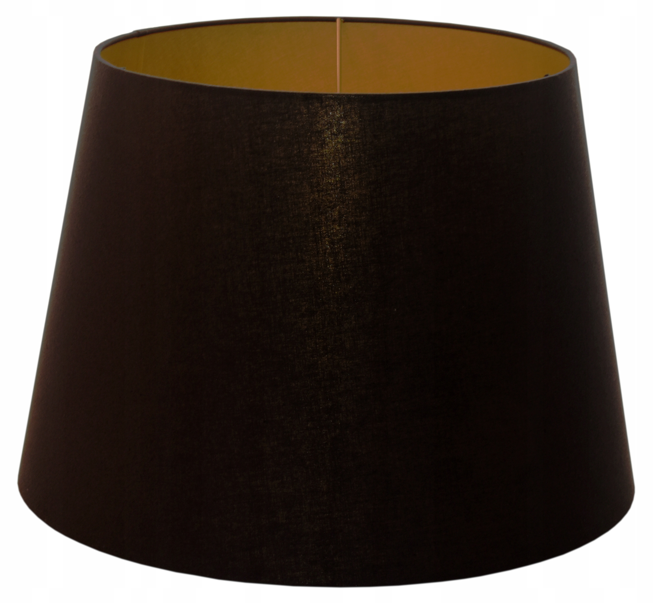 Stínidlo pro lampu Stínidlo kužel E27 Černá Bavlna zlatá 30x40 H28 Mirano