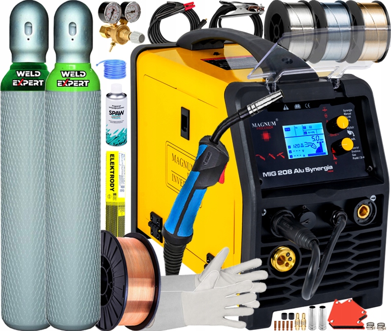 Svařovací Stroj Magnum Mig 208 Alu Synergie 200A Tig Mma