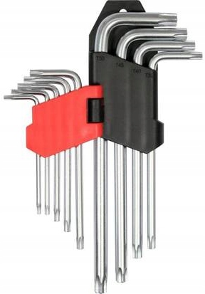 Zestaw 9 kluczy imbusowych TorX T10 T15 T20 T25 T27 T30 T40 T45 T50 Yato