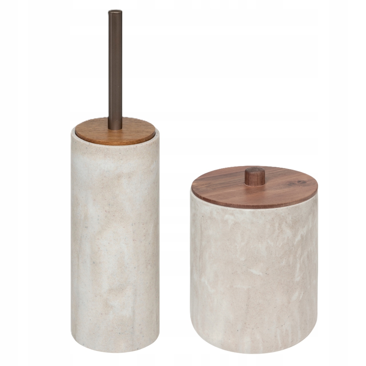 Koupelnový Komplet Sada 2KS Koš 5L Kartáč Na Wc Elegantní Béžový