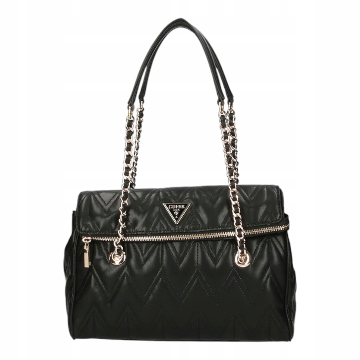 Guess Dámská Kabelka Eda 3 Comp Satchel Černá