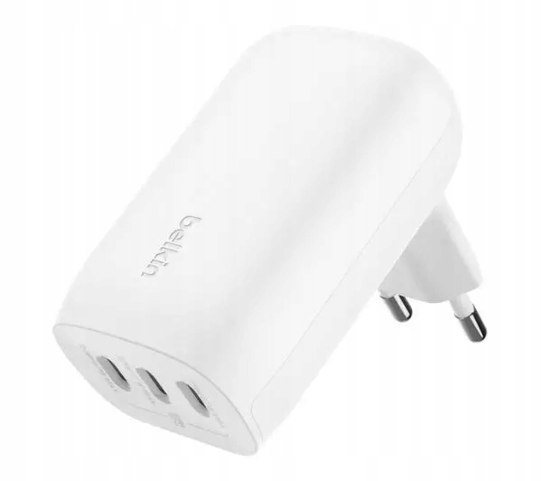 Ładowarka sieciowa uniwersalna Belkin 3x Usb-c PowerDelivery 3.1 67W Biała