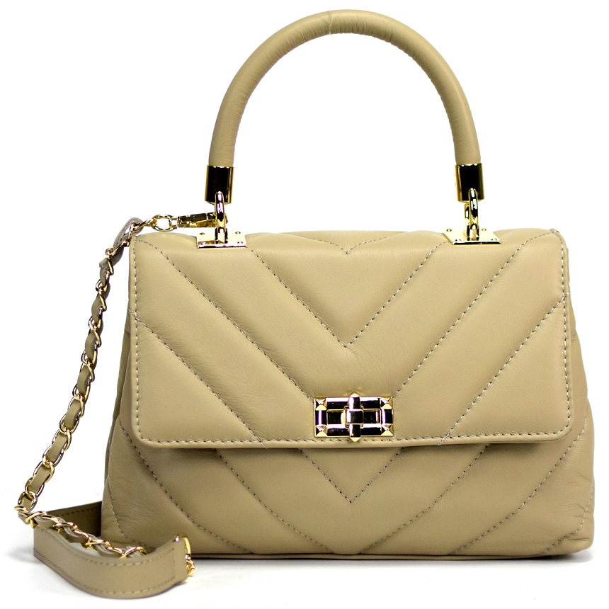 TOREBKA MASSIMO CONTTI SKÓRA PIKOWANA TAUPE 966B Marka Massimo Connti