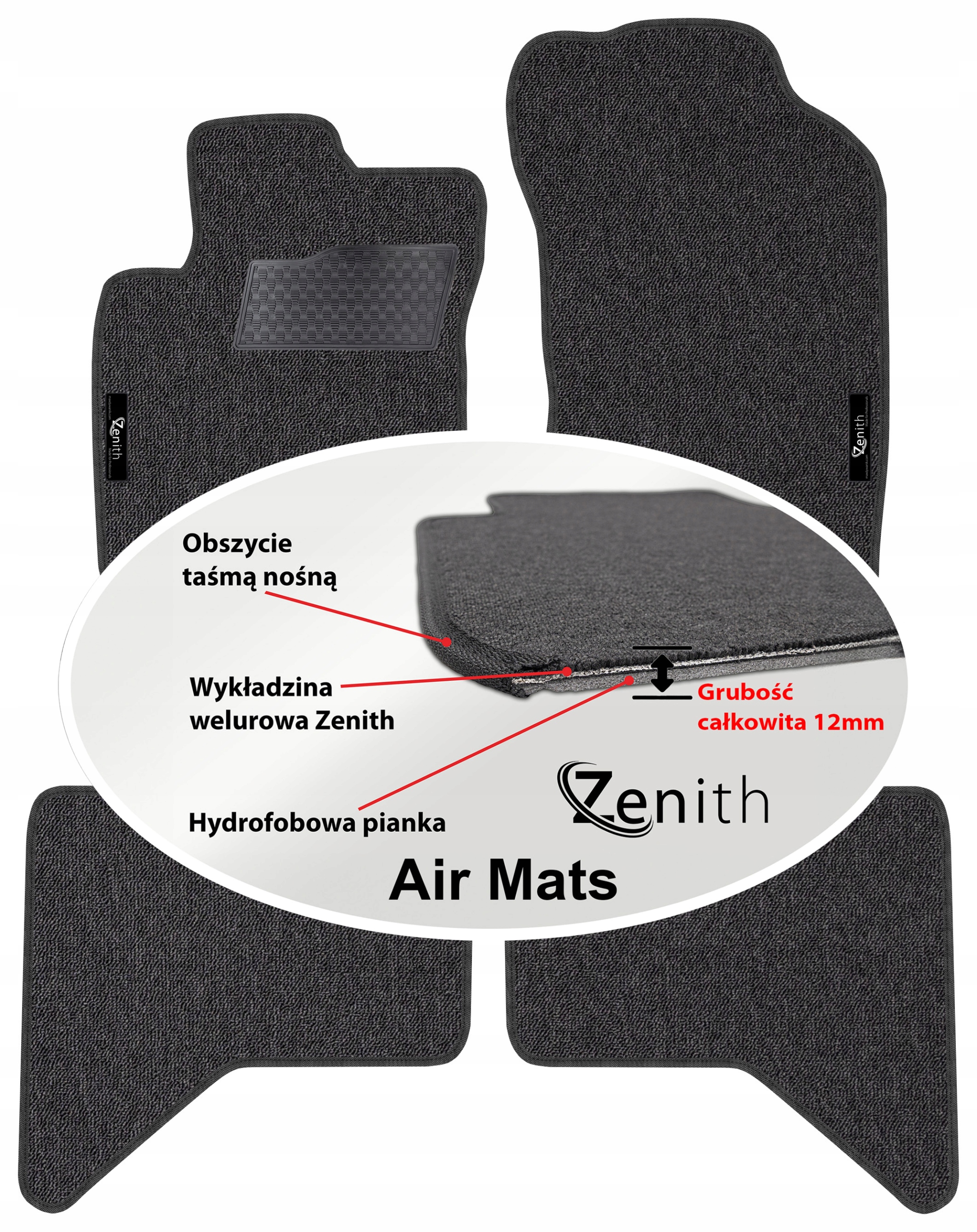 Toyota Hilux VIII Pick-up 2016 Velurové koberce do auta Zenith Air Mats