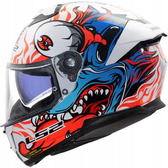 LS2 FF808 Stream II Inferno WH.BLUE-06 Integrálna Motocyklová Prilba
