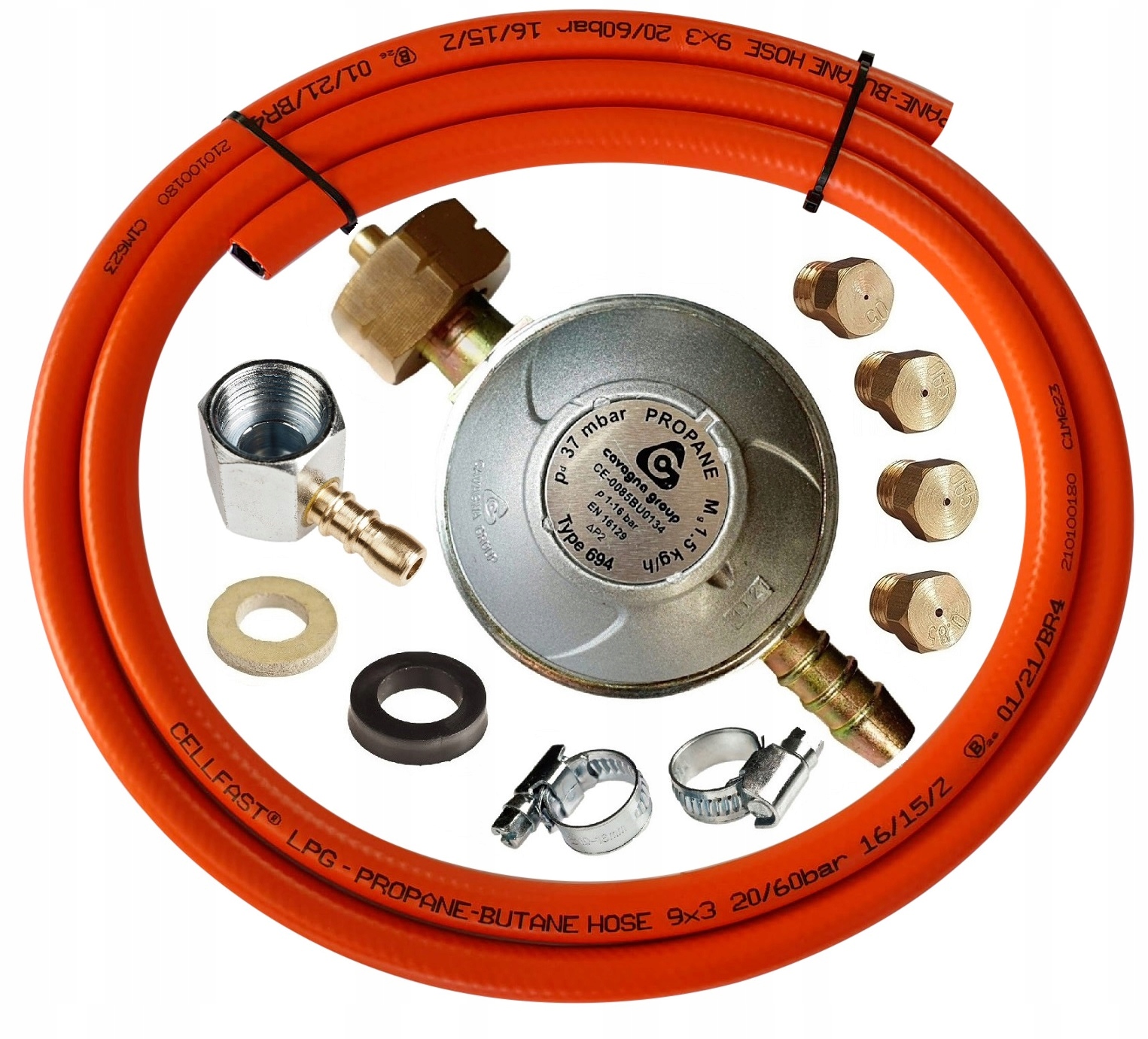 

Wąż 3m+ Reduktor Gazowy Butli 11kg+ Dysze Kuchenki