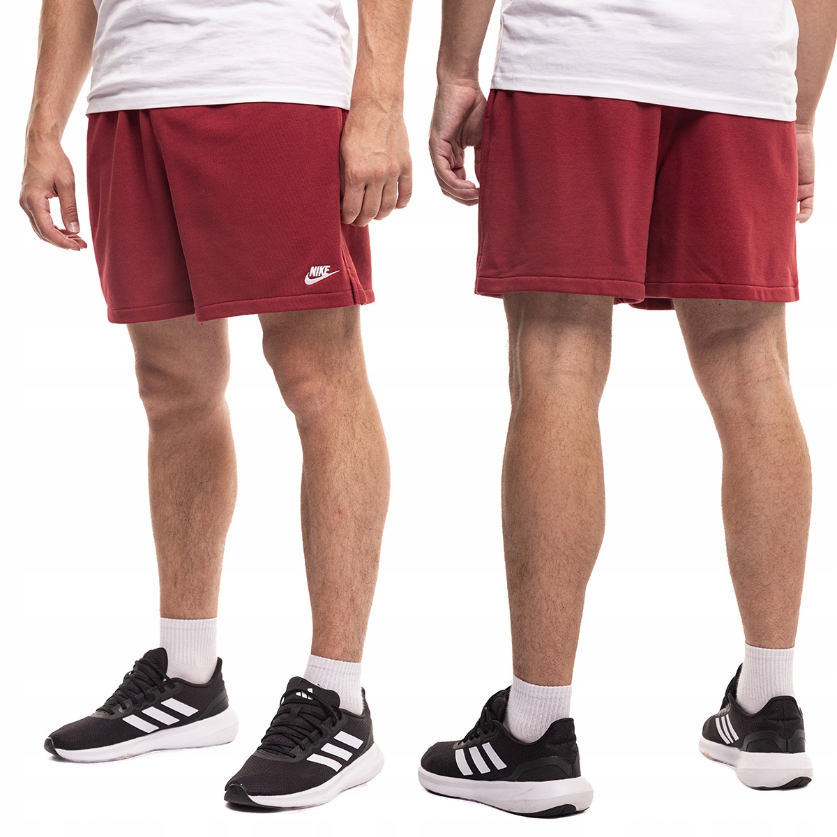 Pánské šortky Nike Club Dresové Bavlněné Sportovní Krátké Červené XL
