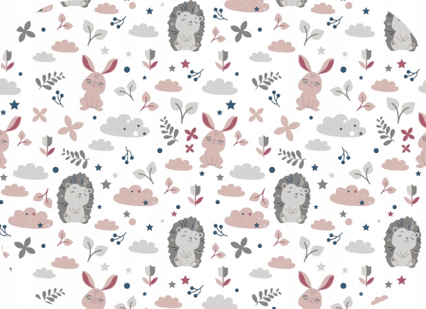 Pokrowiec NA PRZEWIJAK 70x50 Flanela Królik Róż