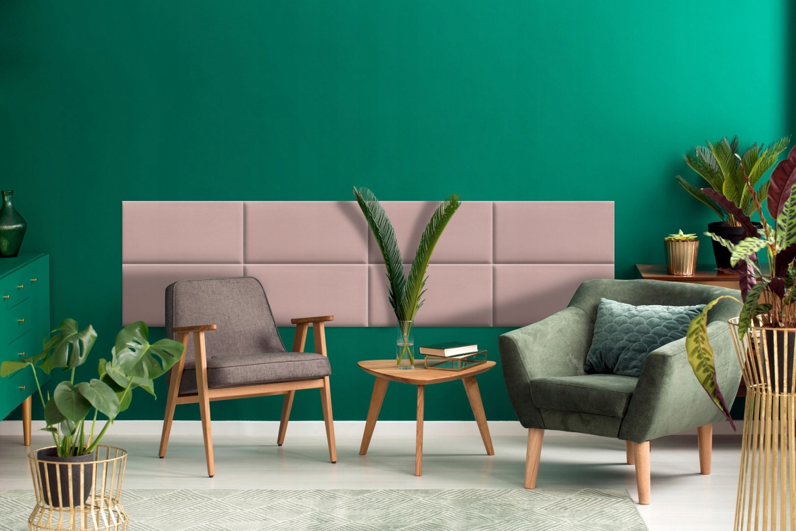 Panel Tapicerowany Różowy 40x30 cm Szerokość mebla 30 cm