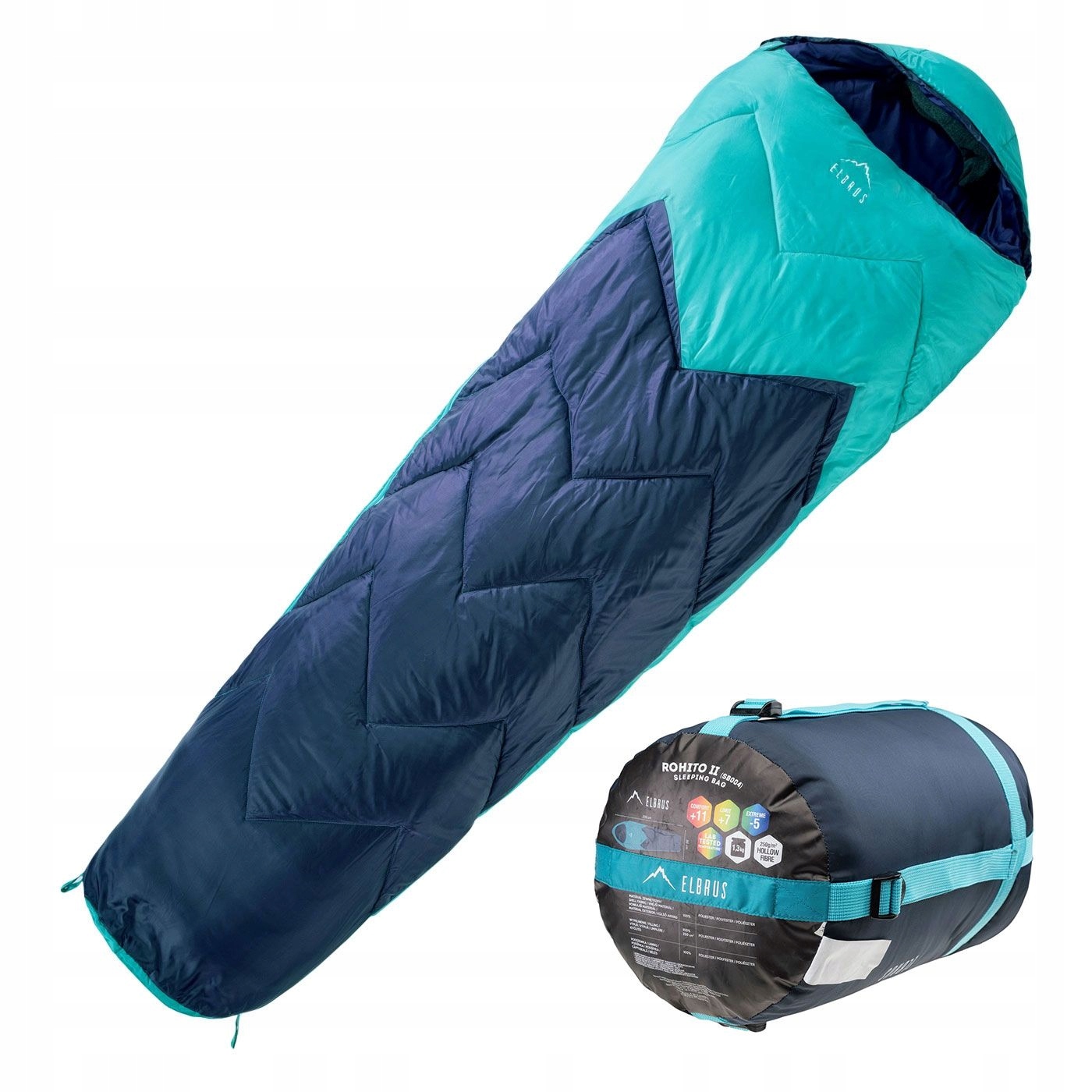 Śpiwór Elbrus Rohito 2 grantowy 220x80cm +7 stopni ONE SIZE