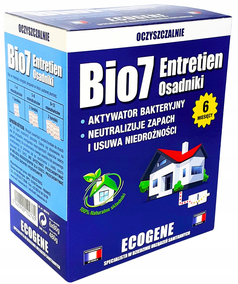 

Bio 7 Entretien Bakterie Osadniki 480G
