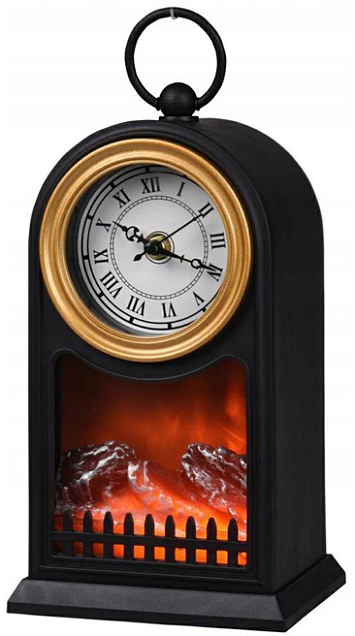 Dekorativní Krb Na Baterie Led S Retro Hodinami Dekorace Na Vánoce