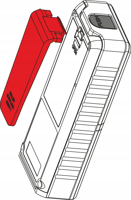DALMIERZ LASEROWY PROFESJONALNY CYFROWY MIERNIK ODLEGŁOŚCI 60 METRÓW S2 LCD Maksymalna liczba pomiarów w pamięci 20