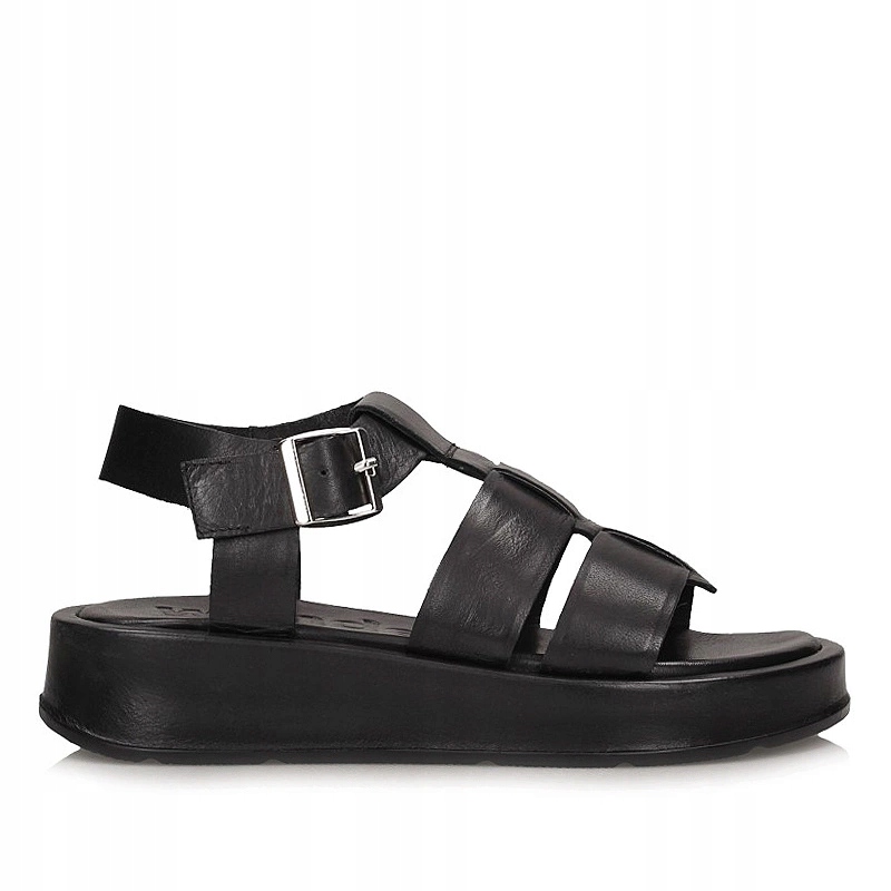 Stylové pohodlné sandály na platformě Zahara Wonders AT-3403 Sheep Negro